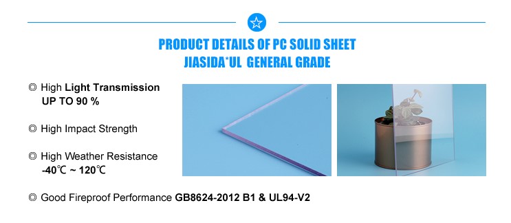 Both sides Hard Coated Polycarbonate Solid Sheet