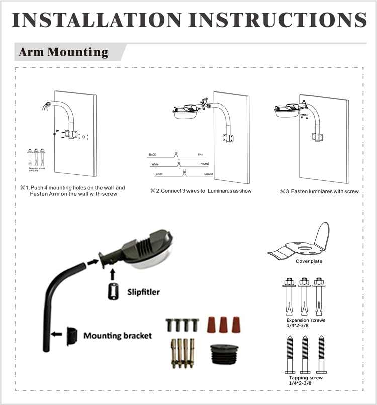 5 years warranty DLC ETL listed led barn Light, IP65 LED Yard Light fixture 42W 58W