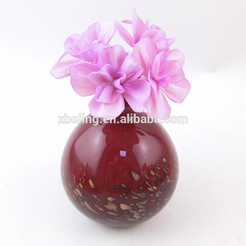 new year handcraft flower reed diffuser and red hand made vase glass  bottle gift set