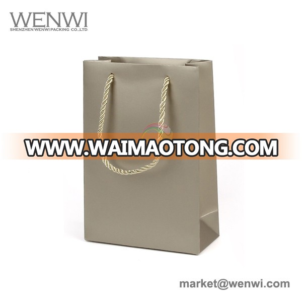 Luxury Eco Custom LOGO Made Matte Black Colored Small Jewelry Paper Bag