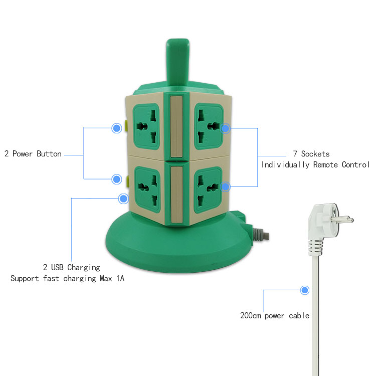 Portable handle can be used for vertical multi-function socket panel with USB smart plug