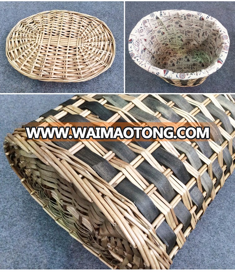 Wholesale storage basket customized wicker laundry basket with lids