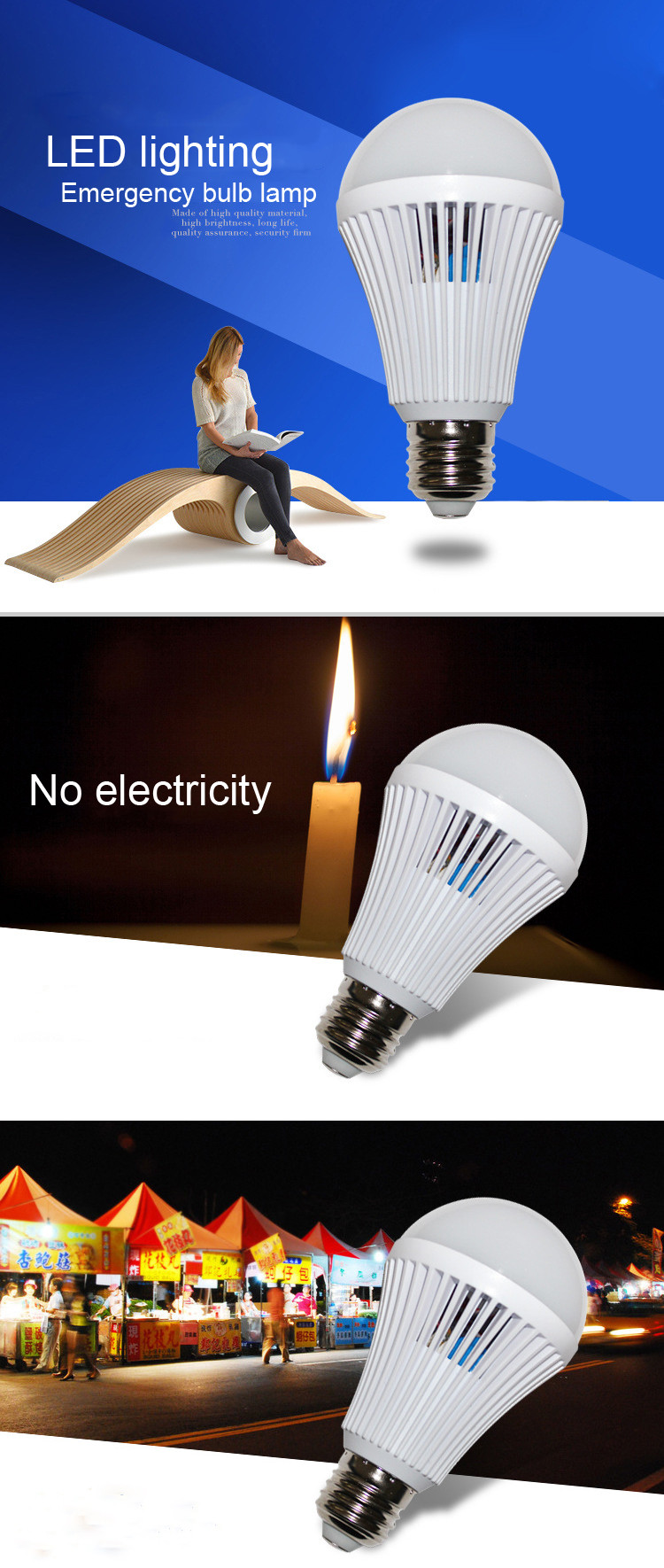 5w 7w 85-265v led emergency bulb 2 years warranty rechargeable bulb/led lights rechargeable