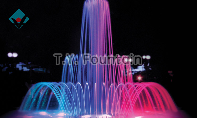 unique indoor water music dancing fountain with colorful led light