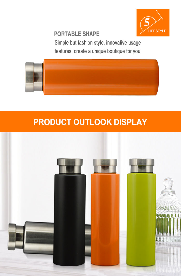 Drinkware sport vacuum flask  insulated 500ml stainless steel water drink bottle