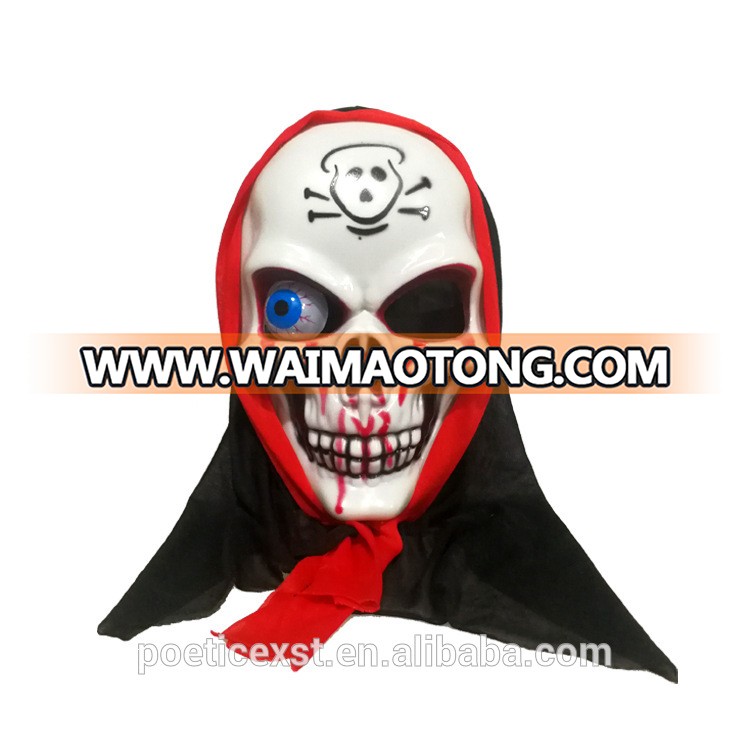 PoeticExst Full Face Big Ghost Masks Plastic Unisex Vampire Masks Pirate Halloween Masks