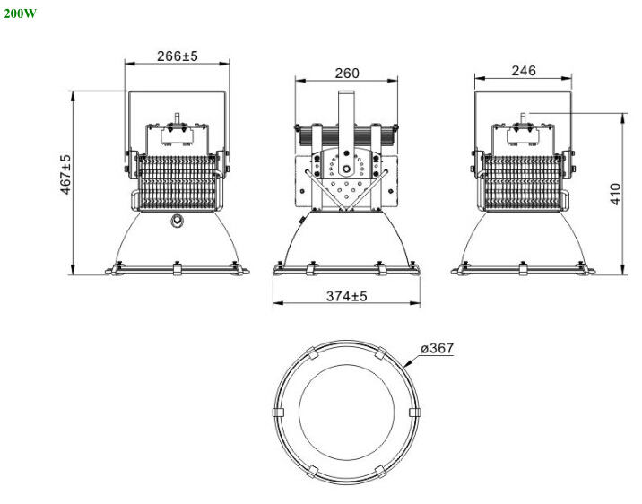 Manufacturer good heat dissipation 5years warranty CE ROHS Appoved led mining light