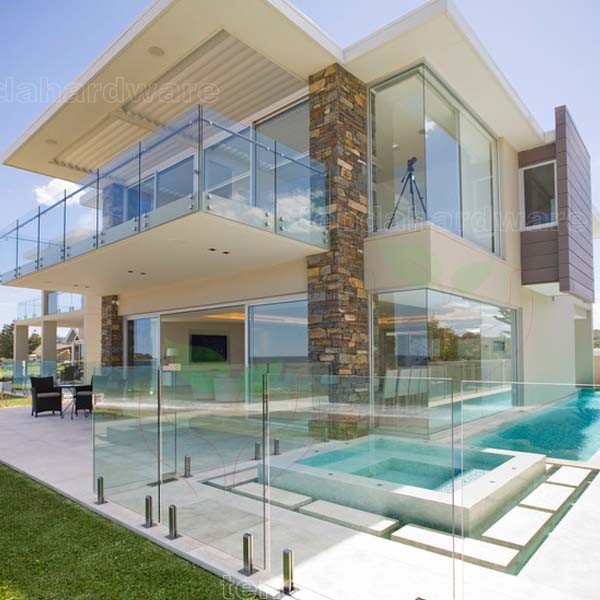 laminated glass balustrade with spigot/Balcony frameless glass balustrade