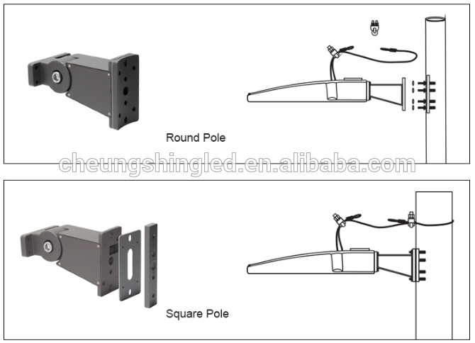 130lm/w LED shoebox parking lot light