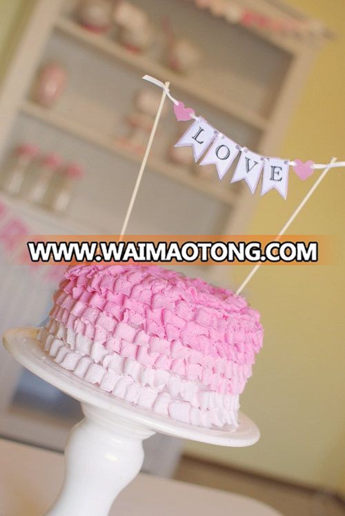 Eco-friendly custom designs birthday party cake banner decorations