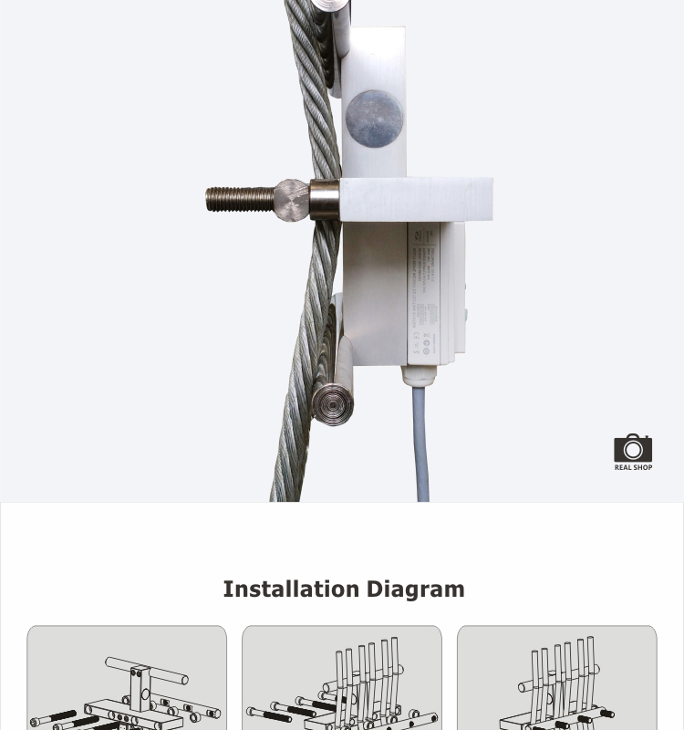 WDS-MR300 Cheap price integrated multiple steel rope overload measuring system for traction elevator