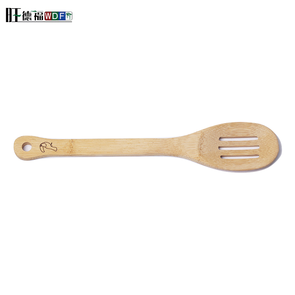 Custom 100% natural perforated bamboo tea coffee spoon