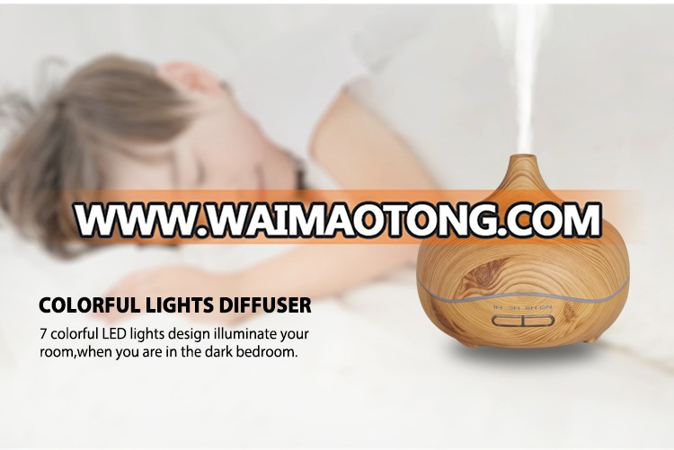 300ML Aromatherapy Essential Oil Diffuser Bamboo Wood Grain Aroma Diffuser 2019 New