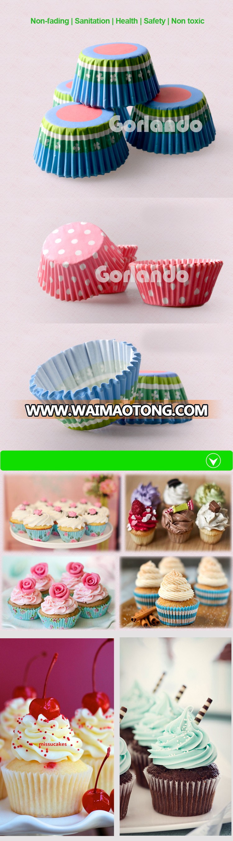 paper greaseproof baking cake cups