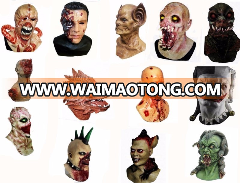 Carnival realistic awesome mask full head rubber latex horror mask halloween party