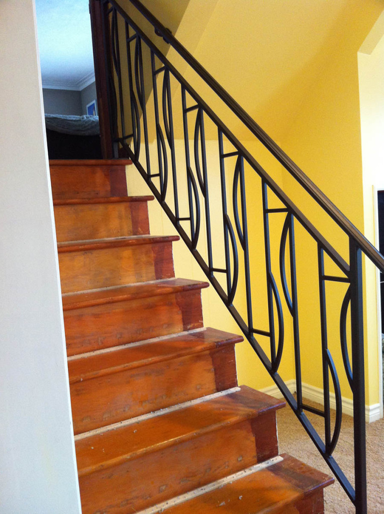 elegant iron staircase rail