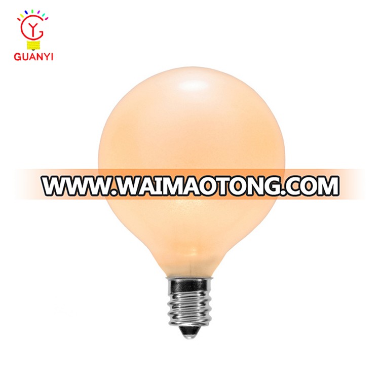 G50 E12 Pearl White  Listed Retro Lighting Replacement Incandescent Bulbs