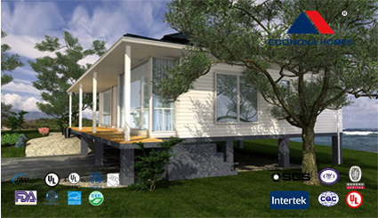 American standard modular prefabricated house with solar system