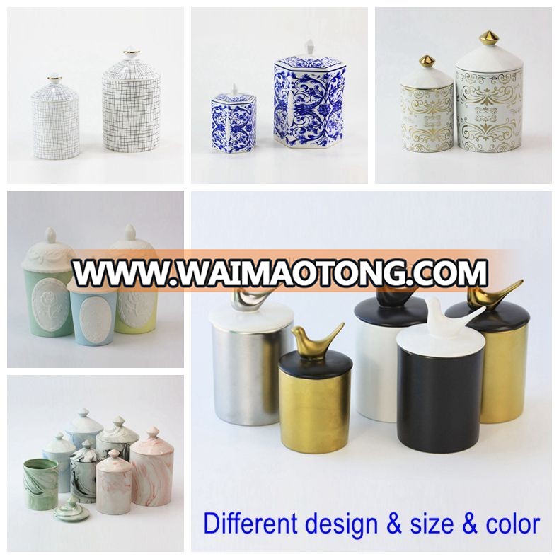 Food Use and Ceramic Material Wholesale Cheap Ceramic Storage Jar With Different Lids