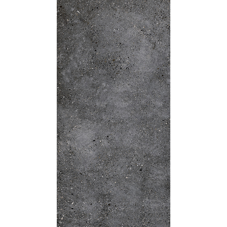 Interior and Exterior Dark Black Non Slip Terrazzo Rustic Glazed Tile for Floor