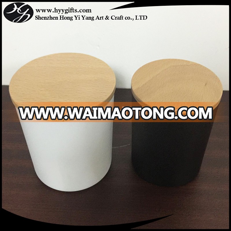 Custom sealed wooden candle lids for candle jars