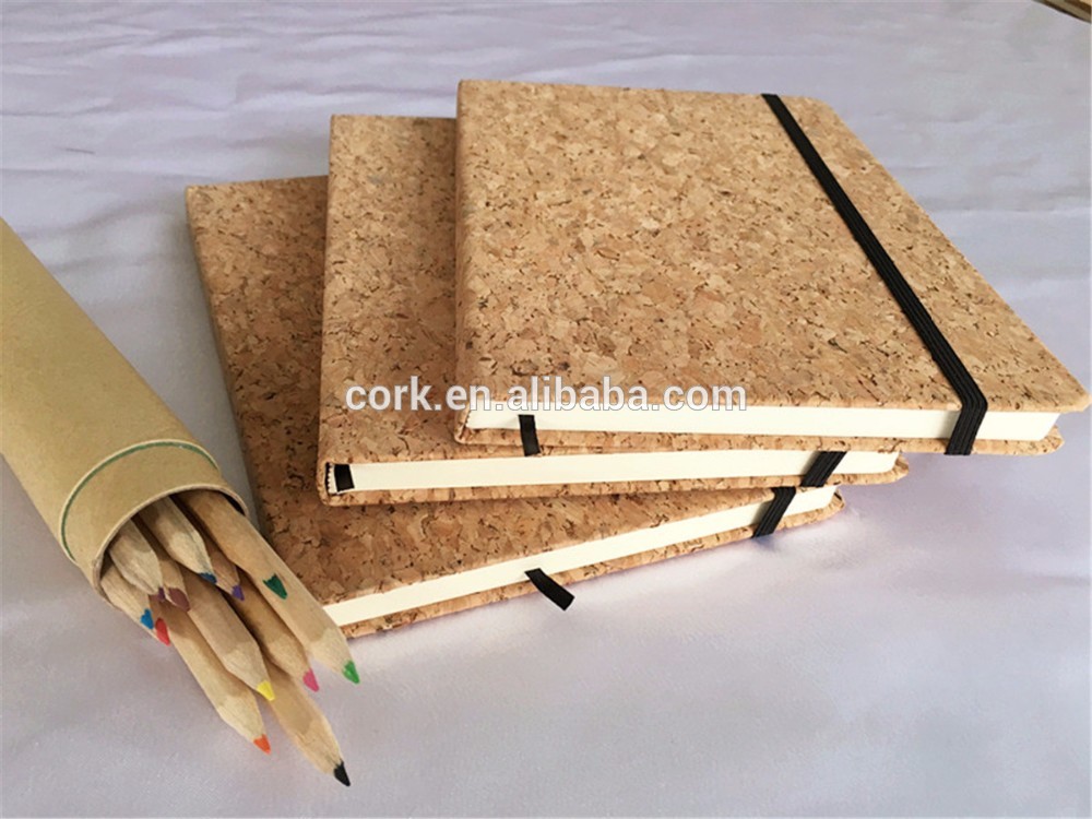 Gift Present Natural Cork Leather Notebook