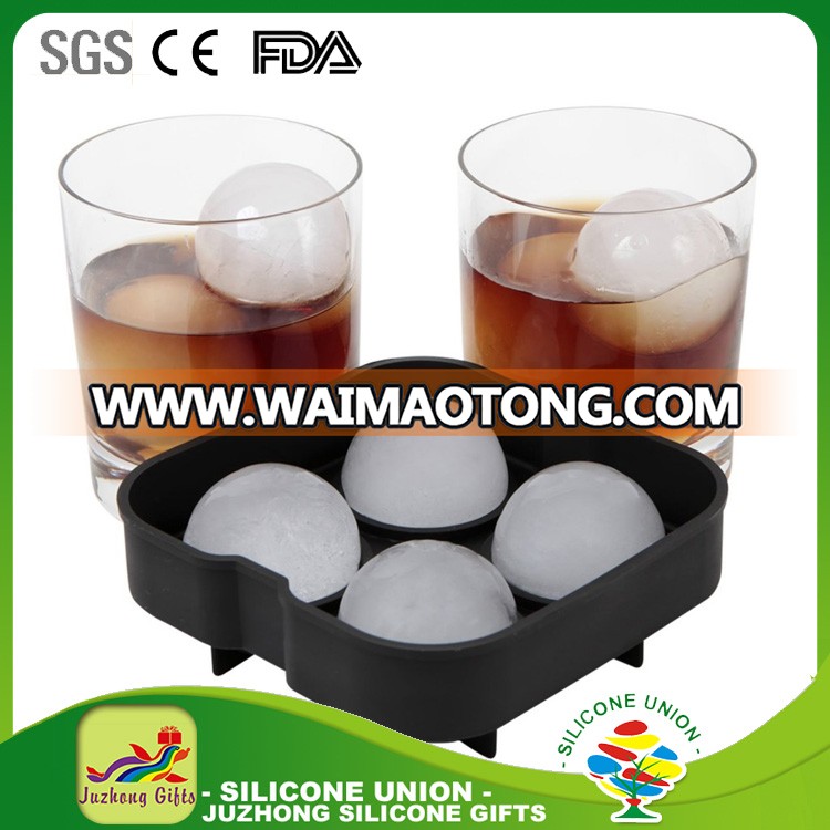 Food Grade silicone ice ball mold,custom logo printing silicone ice cube trays