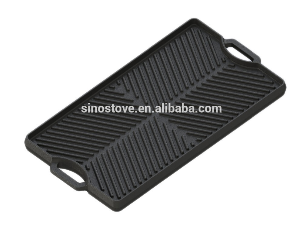 New Design Pre-seasoned Cast Iron Griddle Plate