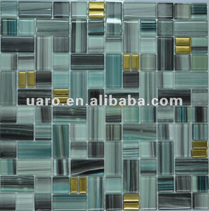 New Design Hand Painting Art Color Crystal Glass Mosaic Tile for Wall Decoration