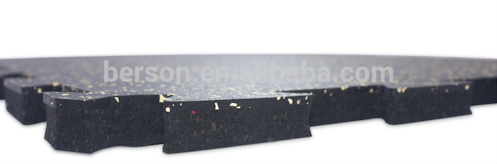 Berson rubber interlocking tiles/single lay or two layers are available/unique interlocking rubber tiles