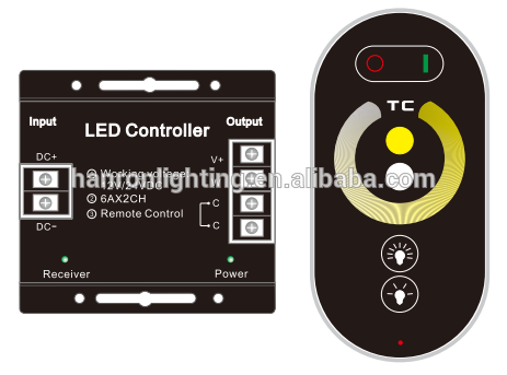 RF wireless remote control led touch controller CT LED controller for Bicolor Strip Light