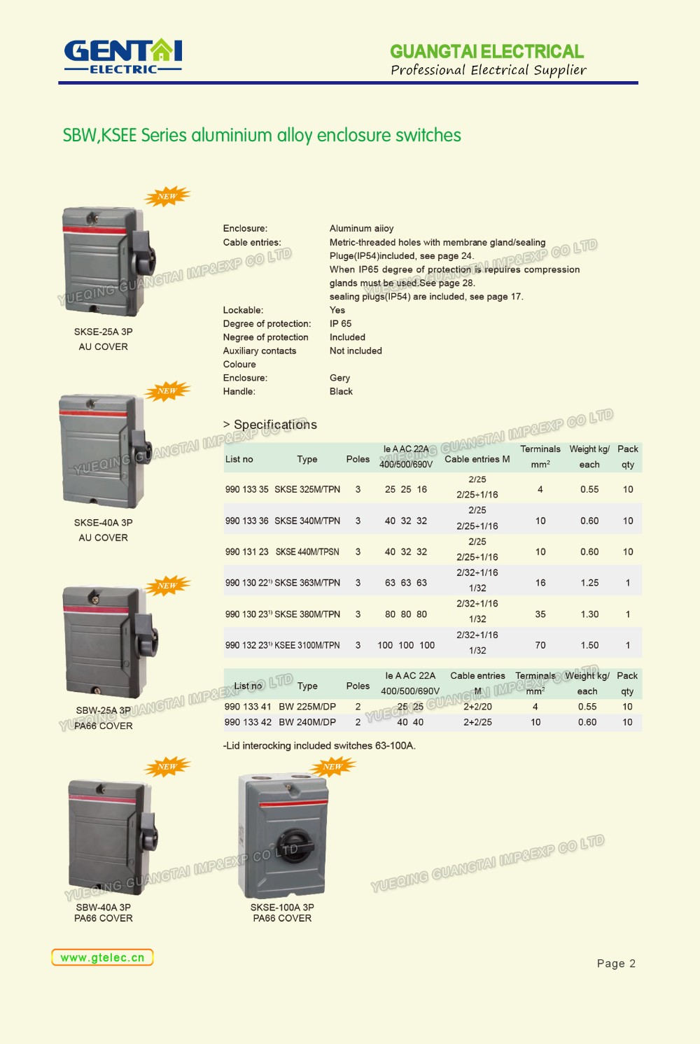 High Quality waterproof flame retardant  Aluminum Alloy Enclosure Isolator Switch