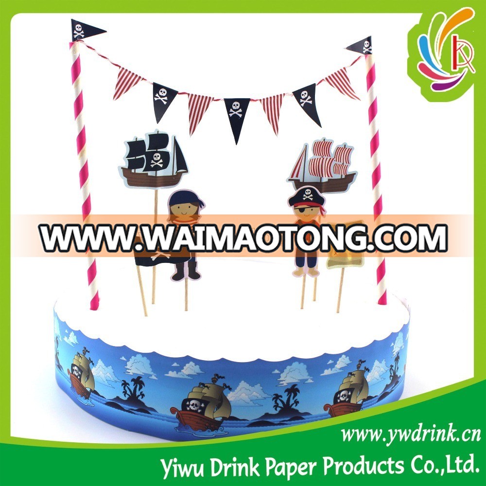 Korean Party Supplies Sea Rover Boys Favor Cake Decoration sets