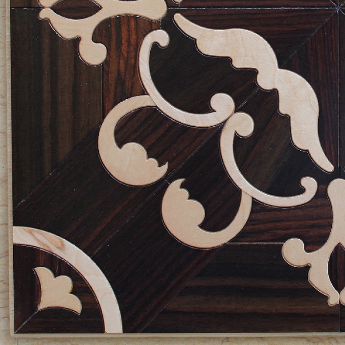 Customs made art parquet wood flooring