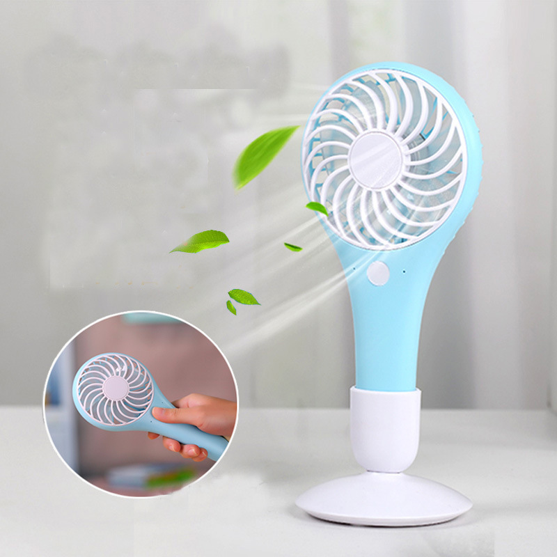 New desktop Simple Compact  Handheld Mini water drop fan With Base USB Cable