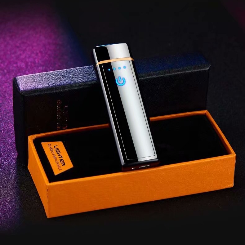 High-tech touch sensing double arc ignition lighter with gift box and custom logo