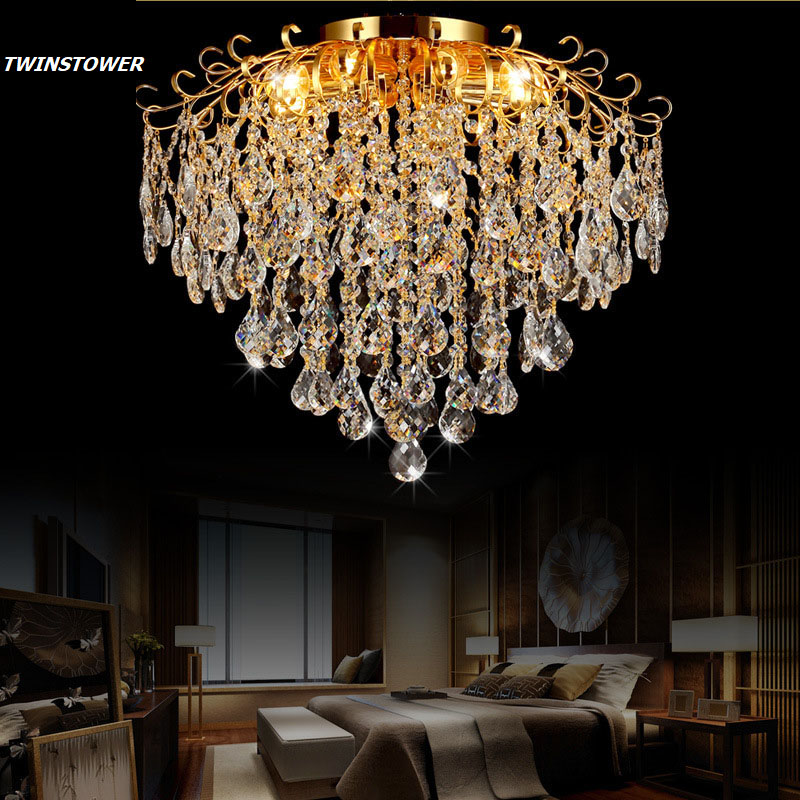 European luxury ceiling crystal lamp living room chandelier bedroom lamp K9 crystal chandelier manufacturers wholesale