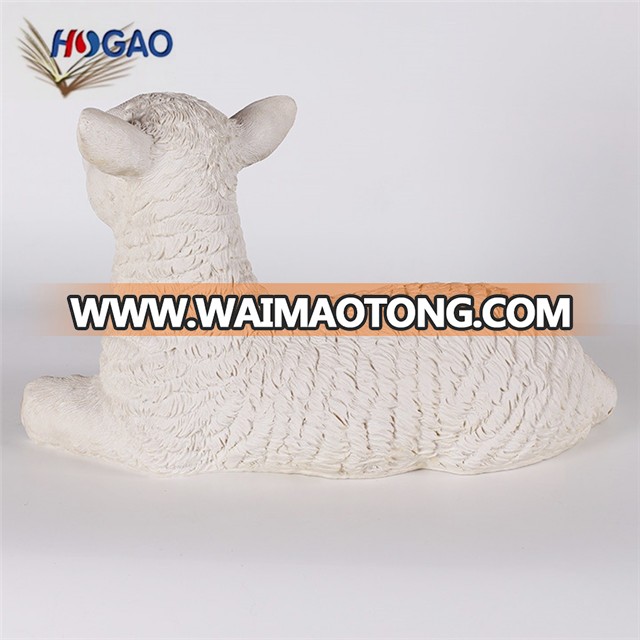 Resin sheep statue sheep realistic animal sculpture craft realistic polyresin animal for home and garden decoration