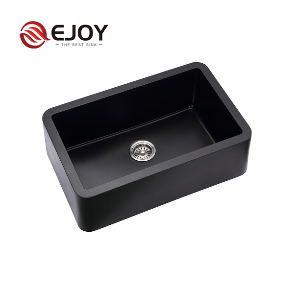 EJOY High Quality Customized artifical stone quartz granite Apron kitchen sink Hotel Home Restaurant Farm use XW7648