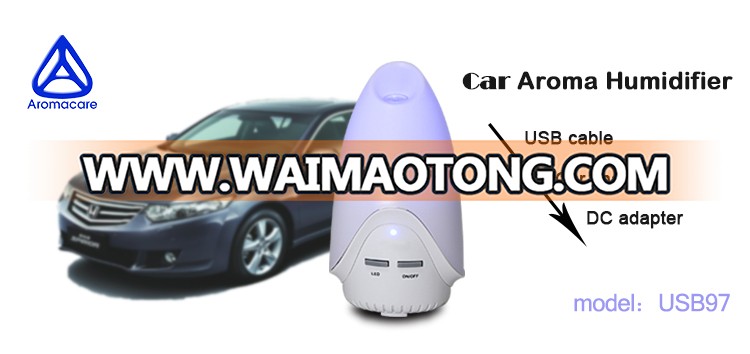 Aromacare 40ml Mini USB Car Humidifier Aromatherapy Oil Diffuser With Colorful Changing LED Light