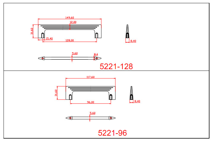 zinc alloy luxury long hardware handle for furniture