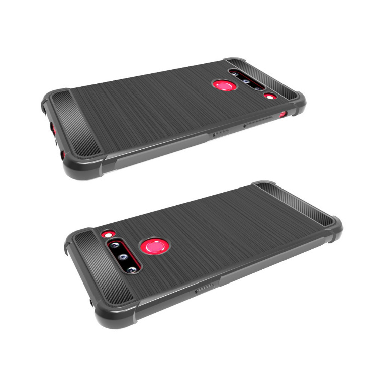 Carbon Fiber Shockproof TPU Case for LG G8 ThinQ KR Soft Back cover