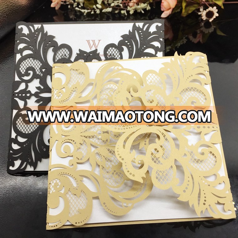 India Eco Friendly Cheap Chinese Wedding Laser Cut Invitation Card Wedding Invitation Card