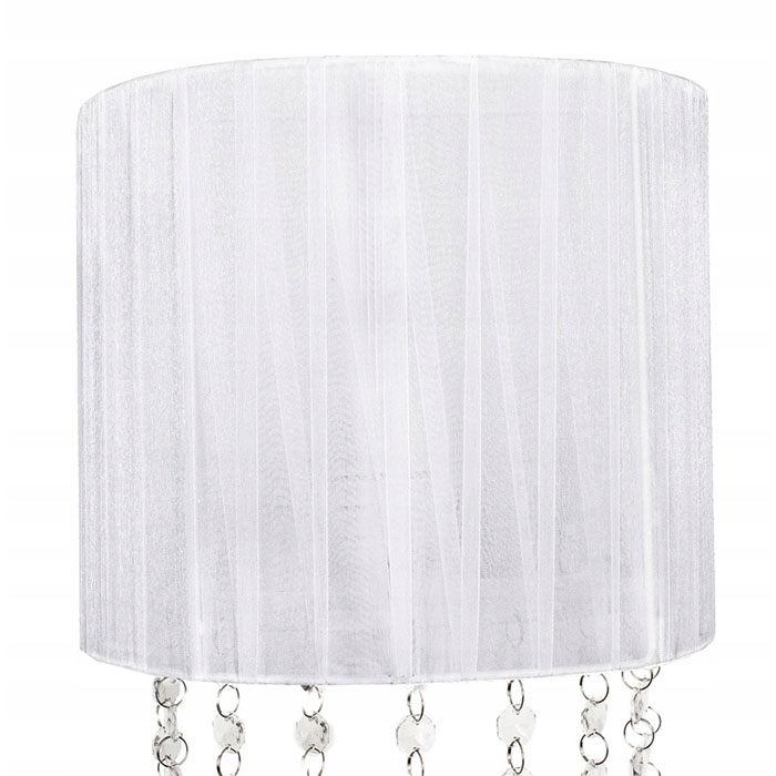 Crystal Drops Silk Shade Acrylic Wall Lamp NS-123027W