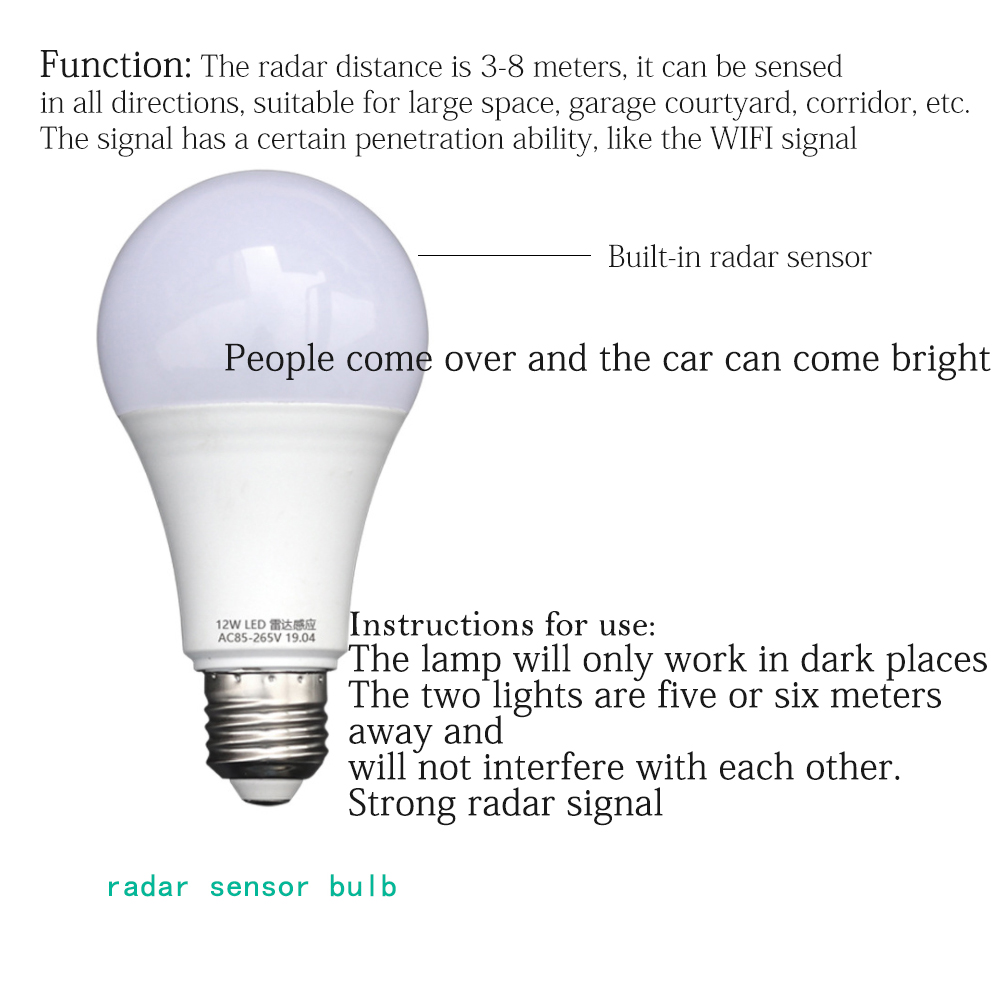 best selling led radar sensor bulb