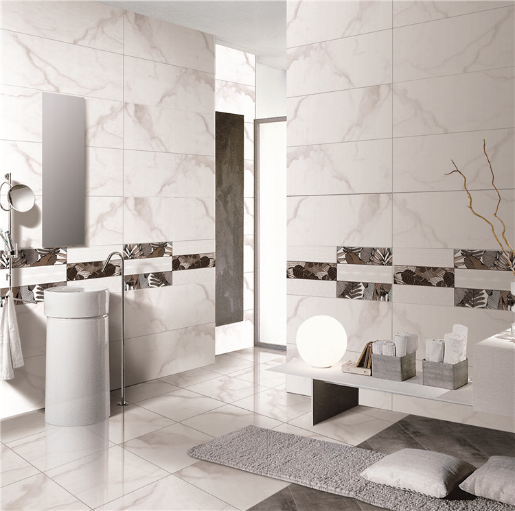 300x800mm white marble glazed ceramic wall tile for kitchen and bathroom