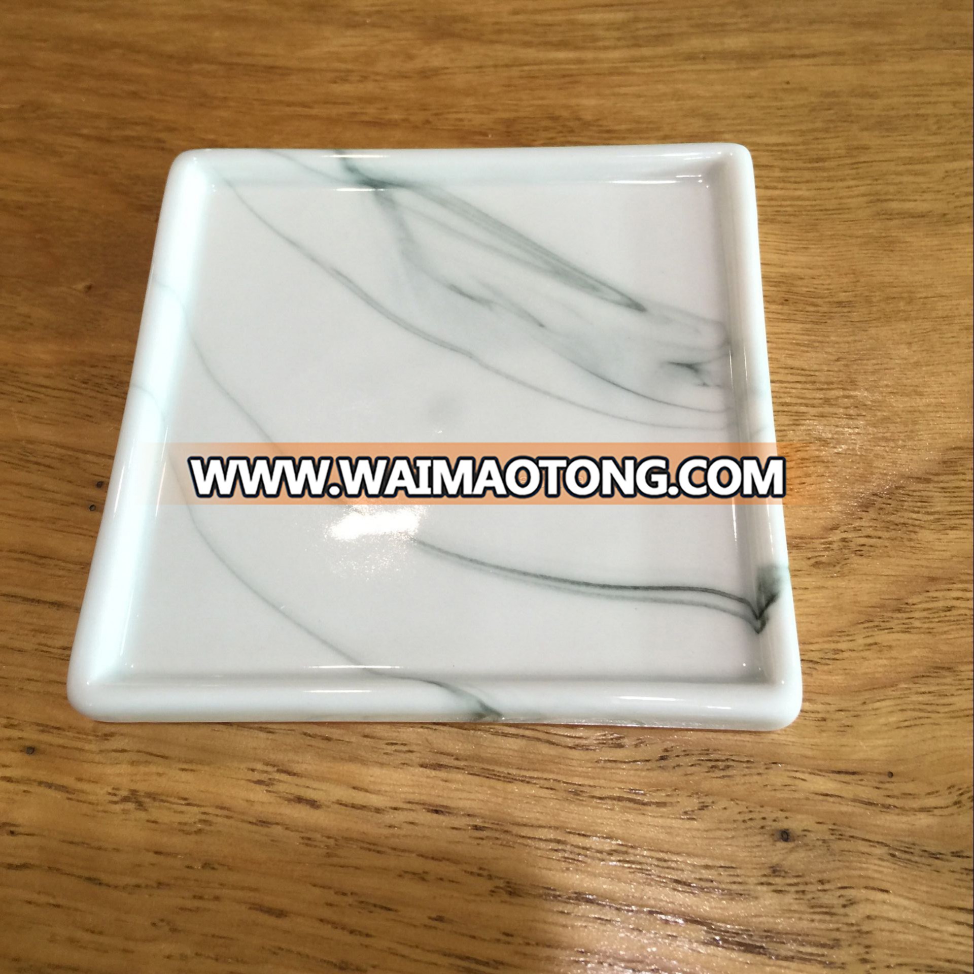 Unique Marble Dish Design Porcelain Ceramic Ring Holder Dish  for Wedding