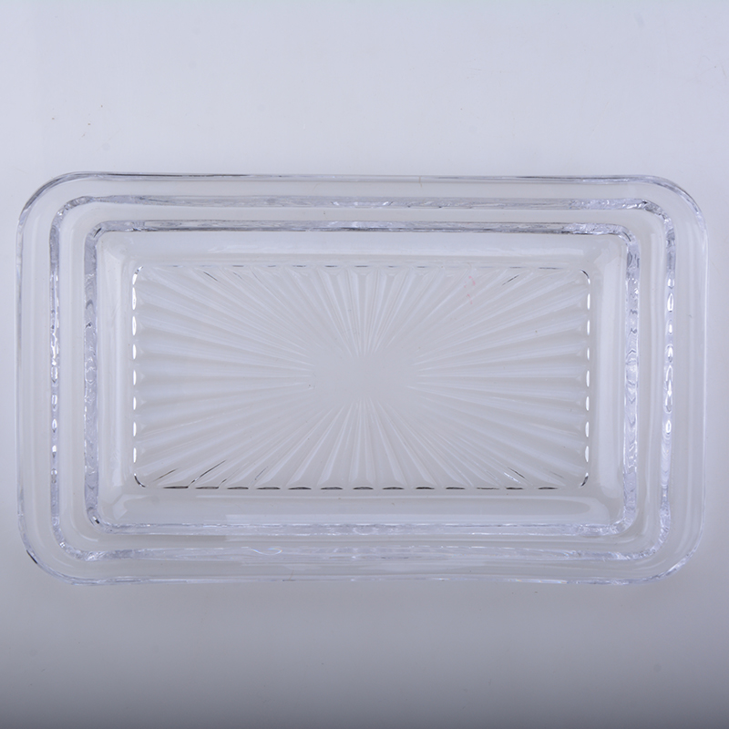 home basic clear glass butter dish