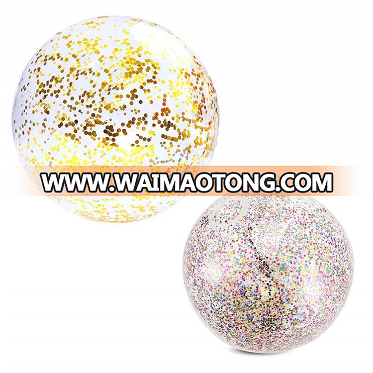 Fashion new style pvc glitter beach ball for Summer Beach Favor