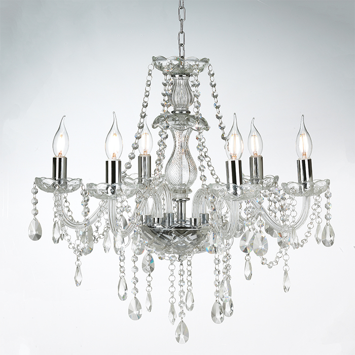 Crystal Chandelier 5 Lights Crystal-Like Acrylic Clear Color NS-120201W